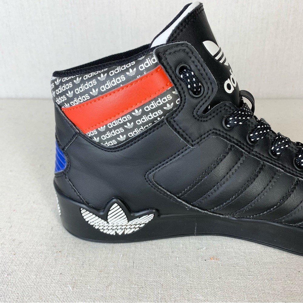 Adidas~Men’s Originals Hardcourt Hi Black Active Red, Blue Athletic Shoes~Sz‎ 8 - Picture 12 of 14